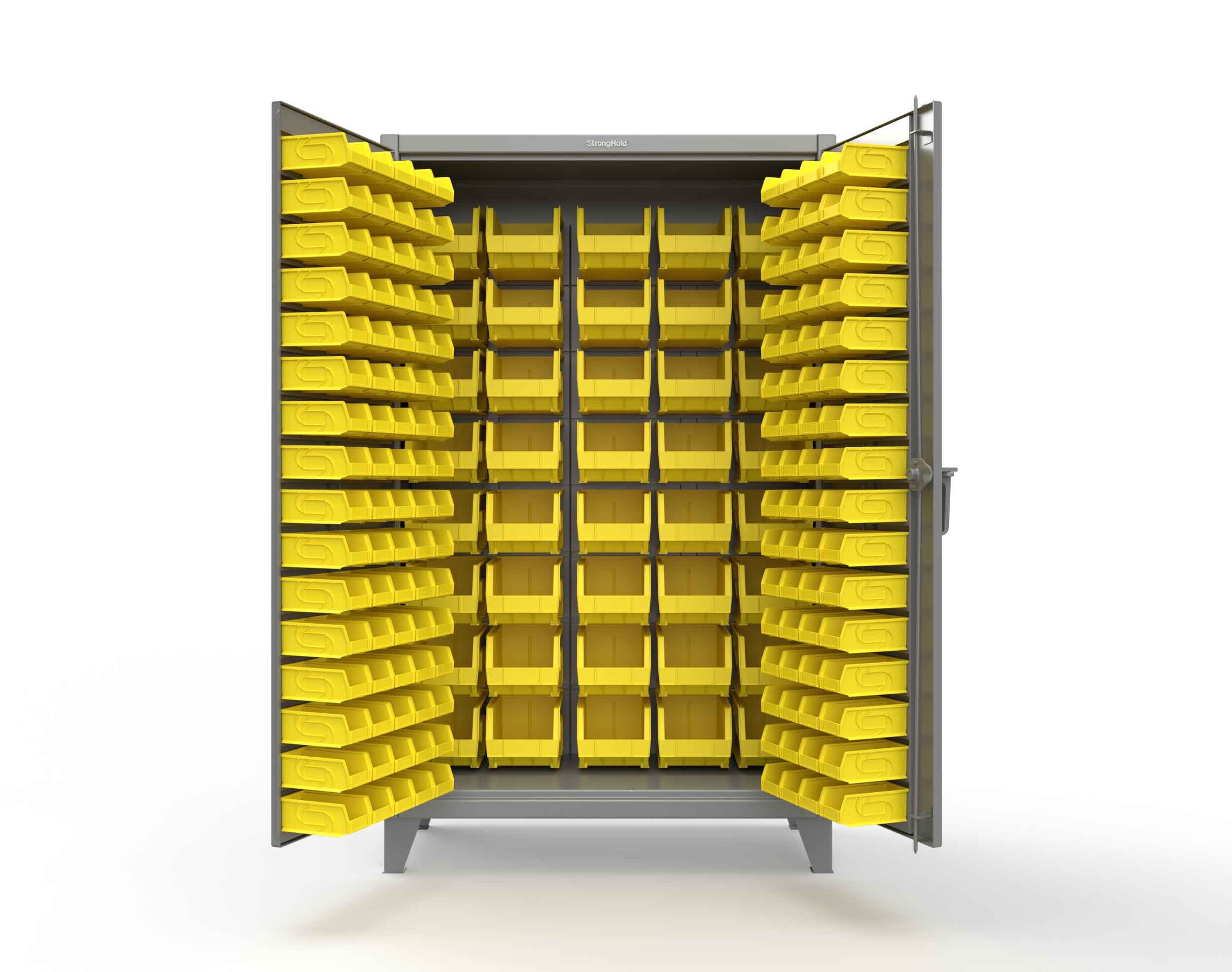 Strong Hold 46-BB-240 Bin Cabinet, 48 in W x 78 in H, 184 Bins, Gray
