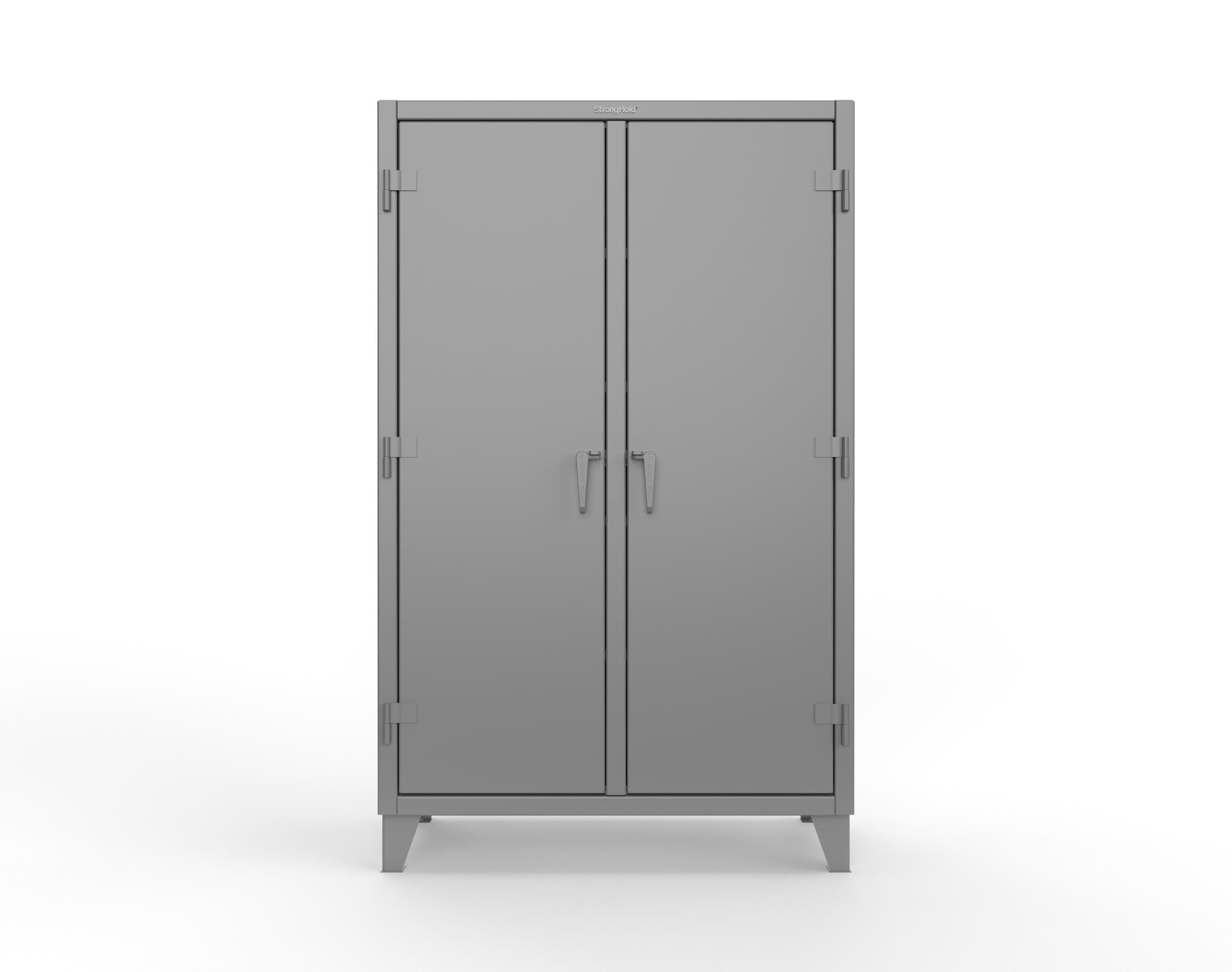 Strong Hold 48" x 24" x 78" Double Shift Storage Cabinet | Heavy Duty Steel Locker Cabinet