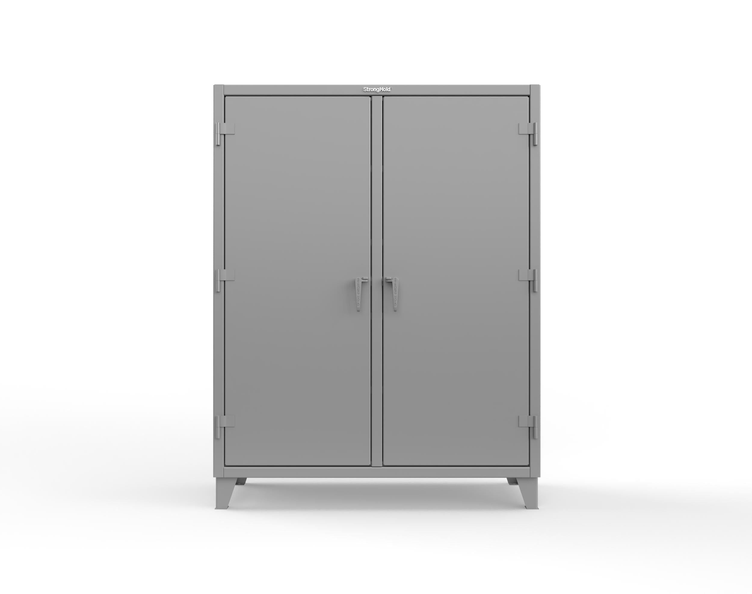 Strong Hold 60" x 24" x 78" Double Shift Storage Cabinet | Heavy Duty Steel Locker Cabinet