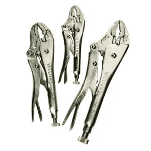3 Piece -  Curved Jaw Locking Plier Set