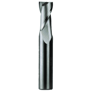 13/32 Dia. x 2-3/4 Overall Length 2-Flute Square End Solid Carbide SE End Mill-Round Shank-Center Cut-TiCN