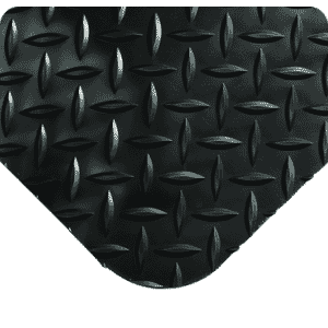 UltraSoft Diamond Plate Floor Mat - 2' x 3' x 15/16" Thick - (Black Diamond Plate)