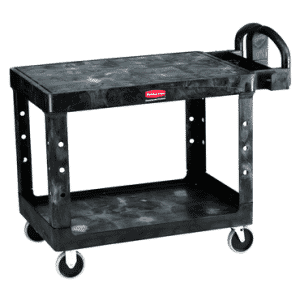Utility Cart 2- Shelf (flat) 24 x 36 - Push Handle -- Storage compartments, holsters and hooks -- 500 lb capacity