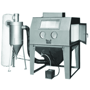 Blast Cabinet with Abrasive Separators-Split Level - #4848AS 48W x 48D x 31H Tub Dimensions
