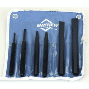 6 Piece Punch & Chisel Set -- #5RC; 5/32 to 3/8 Punches; 7/16 to 5/8 Chisels