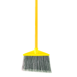 Angle Broom with 10.5" Sweep Area -1" Dia (2.5 cm) Vinyl Coated Metal Handle