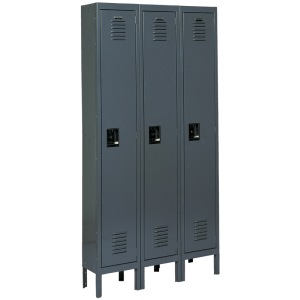 12 x 12 x 60'' (3 Openings) - 3 Wide Single Tier Locker