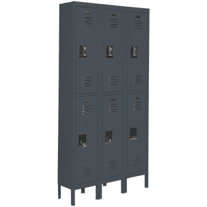 12 x 12 x 36'' (6 Openings) - 3 Wide Double Tier Locker