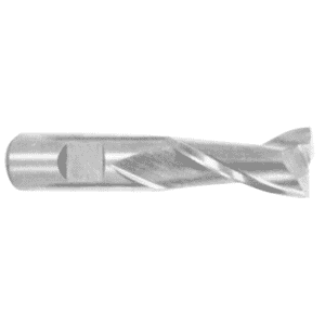 1-3/4 Dia. x 4-1/8 Overall Length 2-Flute Square End High Speed Steel SE End Mill-Round Shank-Center Cut-Uncoated