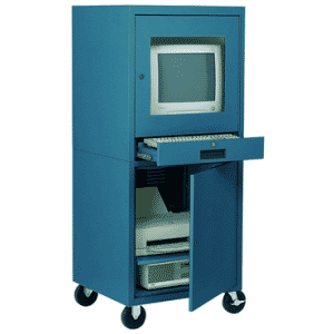 24-1/2 x 22-1/2 x 59-1/2'' (Blue) - Computer Security Cabinet