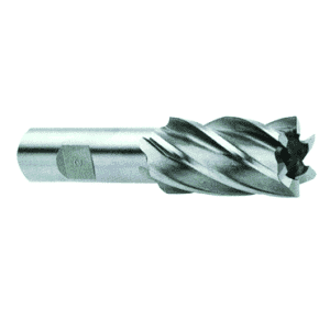 1-3/8 Dia. x 4-1/2 Overall Length 6-Flute Square End High Speed Steel SE End Mill-Round Shank-Center Cut-Uncoated
