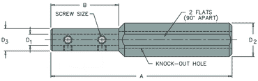 BBS-250/750 - 1/4" Sleeve - 3/4" Shank - Steel Boring Bar Sleeve