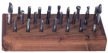 25 Pc. 1/4" SH - Various Shapes - Solid CBD - Burr Set