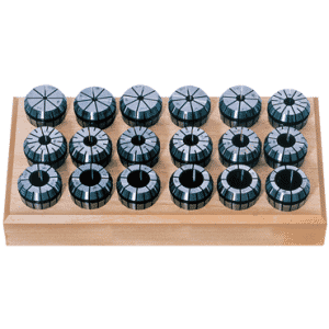 13 Pc. Collet Set - .5mm- 7mm - ER11 Style - Round Opening