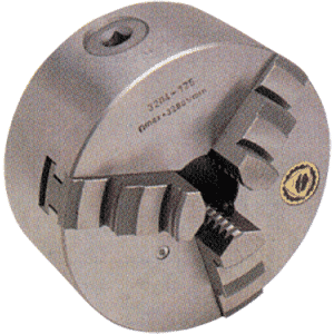 Scroll Lathe Chuck - 4" Plain Mount; 3-Jaw; Solid Jaw