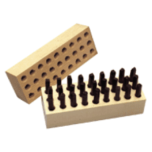 Young Bros 1/4" Letter Set A-Z Plus Period Industrial Strength Steel Hand Stamps. 1/4" Characters Blank 9/16" Sq X 3-1/8" Long