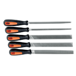 5 Pc. 8" Bastard Engineering File Set - Ergo Handles