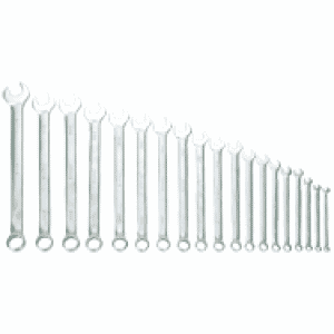 Snap-On/Williams Metric Combination Wrench Set -- 19 Pieces; 12PT Satin Chrome; Includes Sizes: 6; 7; 8; 9; 10; 11; 12; 13; 14; 15; 16; 17; 18; 19; 20; 21; 22; 23; 24mm; Drive Box Ends