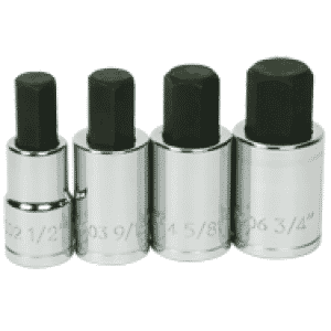 6 Piece - 8mm - 19mm - 1/2" Drive - Metric Hex Bit Socket Set