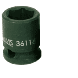 13mm x 1-1/2" OAL - 1/2'' Drive - 6 Point - Metric Impact Socket