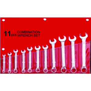 11 Piece - 12 Point - 6; 8; 9; 10; 11; 12; 13; 15; 17; 18; 19mm - Metric Combination Wrench Set