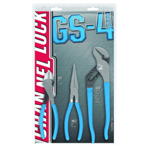 Channellock Combo Pliers Set -- #GS4; 3 Pieces; Includes: 7-1/2" Long Nose; 7" Cutting; 10" Tongue & Groove