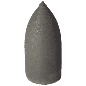 1-3/4 x 7/8 x 1/4'' - Bullet Resin Bonded Rubber Cone (Extra Fine Grit)