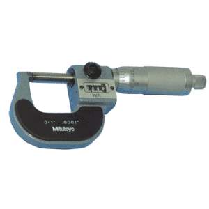 0 - 1'' Measuring Range  - .0001 Graduation - Friction Thimble - Carbide Face - Digital Outside Micrometer