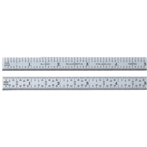 #C303SR-24 - 24'' Long - 3R Graduation - 1'' Wide - Satin Chrome Finish Semi-Flexible Steel Rule