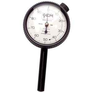 .200 Total Range - 0-100 Dial Reading - Back Plunger Dial Indicator