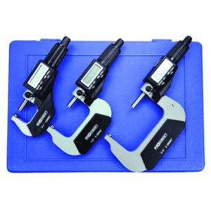 IP40 Electronic Micrometer Set - 0-3"/76.2mm Range - .00005"/.001mm Resolution - Output S4 Connector