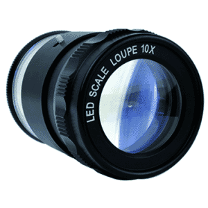 LED 10x Loupe - With inch, mm, Fraction, Angle, Diameter Scale