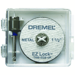 #EZ406 - 1-1/2" Dia Metal Cutting - EZ Lock Starter Kit - Quik Change Cut-Off Wheels & Mandrel
