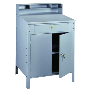 34-1/2" W x 29" D x 53" H - Foreman's Desk - Closed Type - w/Lockable Cabinet (w/Shelf) & Drawer