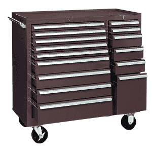 315X 15-Drawer Maintenance Cart - 35'' x 18'' x 39.38'' Brown