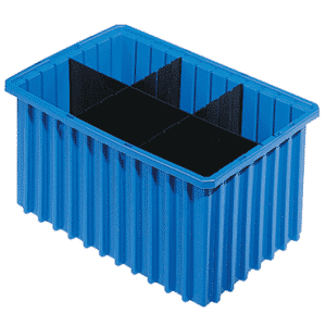 14-15/16 x 9-1/16 x 7-9/16'' - Blue Akro-Grid Stackable Containers