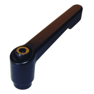 Stud Type Adjustable Clamping Lever Die-Cast Zinc Handle - 1/2-13 Thread Size, 1.97 Thread Length, 1.69 Hub Height, 2.52 Overall Height, 3.62 Width