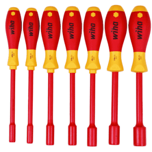 Insulated Nut Driver Inch Set Includes: 3/16" - 1/2".  7 Pieces