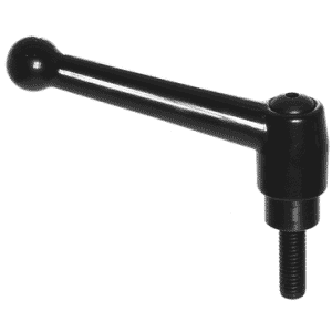 70521, Clamp Lever Size 2 Zinc Ball Style with Steel Stud Insert 3/8-16 x .590, Screw and Spring