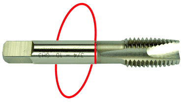 10-32 Dia. - H3 - 3 FL - Std Spiral Point Tap - Red Ring