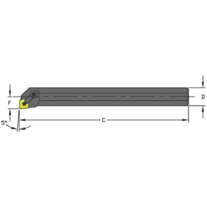 A12R MCLNR3 Steel Boring Bar w/Coolant