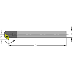 A06J SDXCR2 Steel Boring Bar w/Coolant