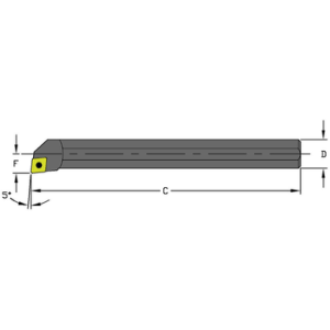 A04G SCLDR1.5 Steel Boring Bar w/Coolant