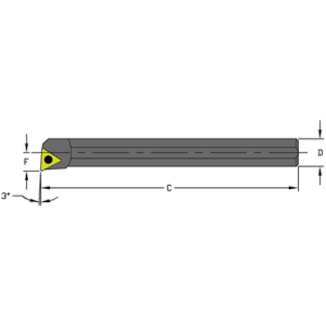 A04G STUCR1.2 1/4" SH Indexable Coolant-Thru Boring Bar