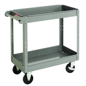 16"W x 30"D x 32"H Service Cart w/16 GA Posts, 5" Dia. Casters Powder Coat Finish