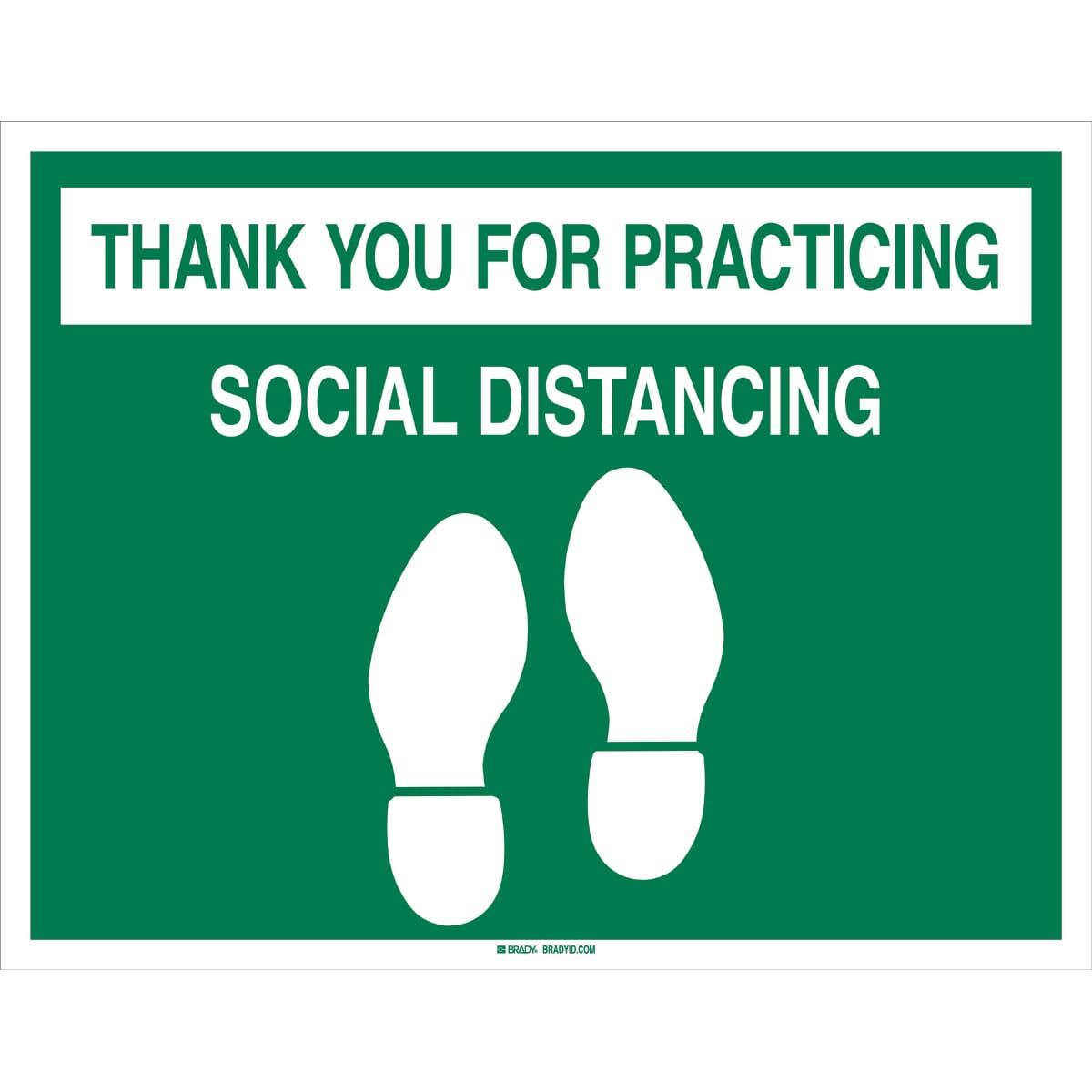 Thank You for Social Distancing Floor Sign