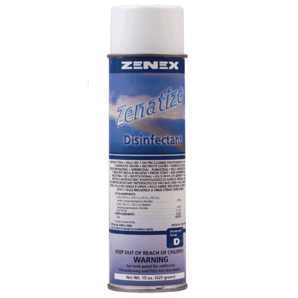 Zenatize Aerosol Disinfectant - Registered by the EPA for use against SARS-CoV-2 (COVID-19)
