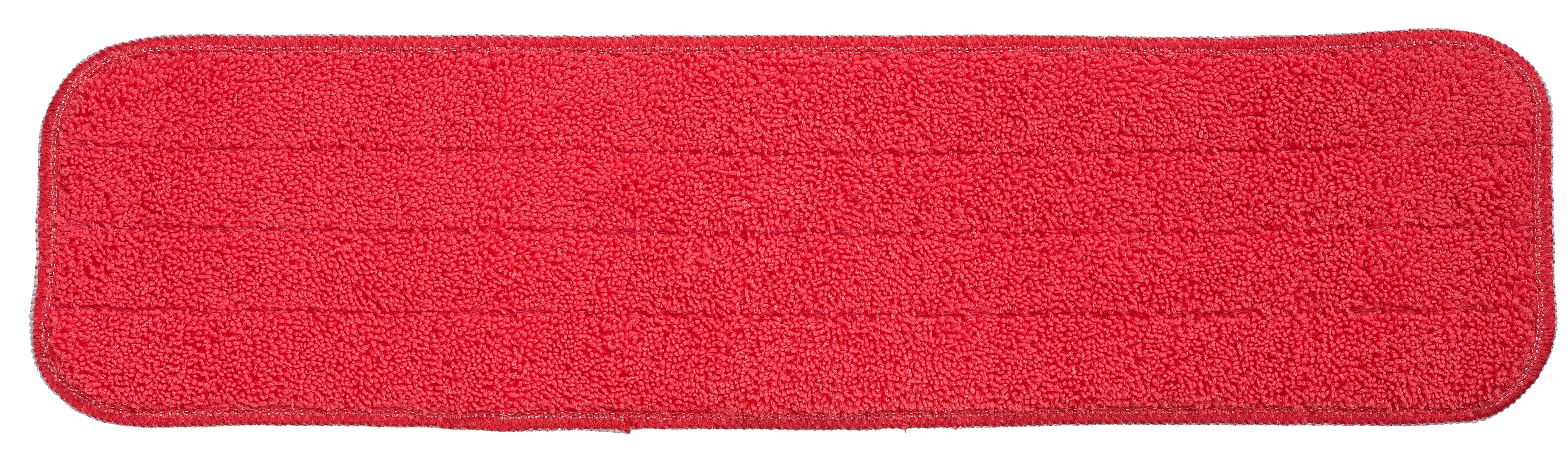 18" Red Velcro Long Loop Microfiber Mop