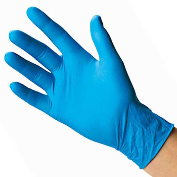 Blue Vinyl/Nitrile Powder-Free Disposable Gloves - Large (100/Box)