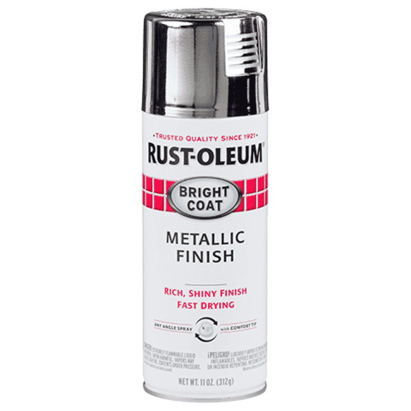 Rust-Oleum 7718830 Spray Paint Bright Coat Spray, 11 oz Container, Liquid Form, Chrome, 4 to 6 sq-ft Coverage